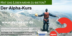 Alpha-Kurs 2020 Plakat: B. Schwarz